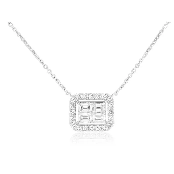 14kt White Gold Diamond Pendant