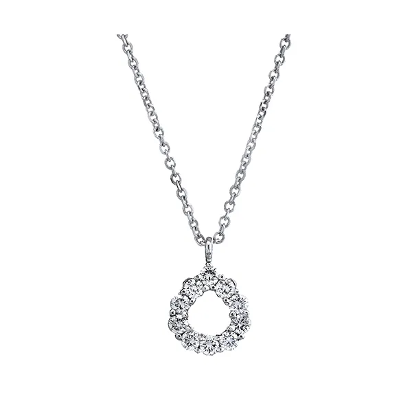 18kt White Gold Diamond Teardrop Pendant