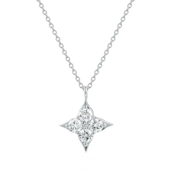 18k White Gold Star Necklace 22\