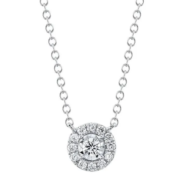 14kt White Gold Diamond Cluster Necklace Becky Beauchine Kulka Diamonds and Fine Jewelry Okemos, MI