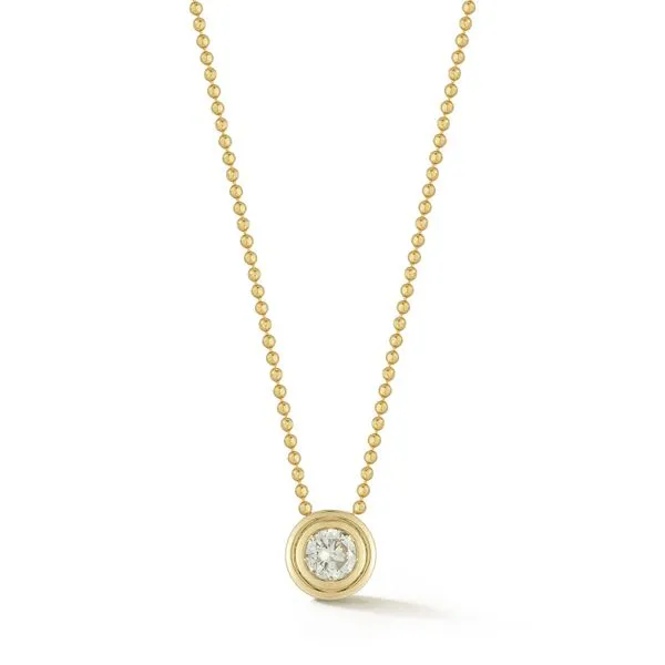 14kt Yellow Gold bezel Diamond Pendant