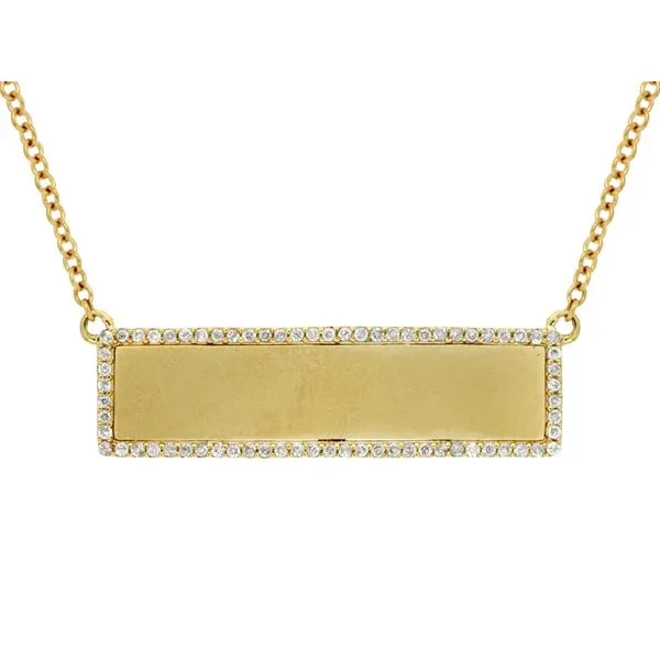 14kt Yellow Gold Diamond Bar Neckalce Becky Beauchine Kulka Diamonds and Fine Jewelry Okemos, MI