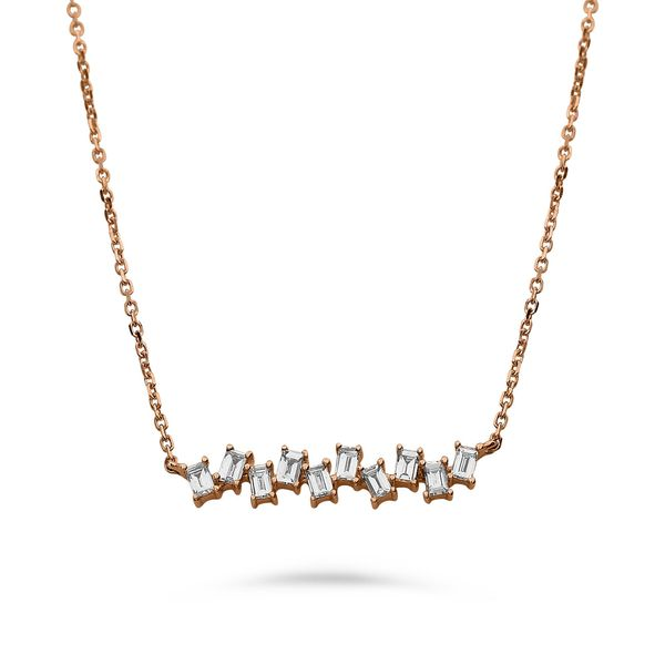 14kt Rose Gold .21cttw Confetti Bar Diamond Necklace Becky Beauchine Kulka Diamonds and Fine Jewelry Okemos, MI