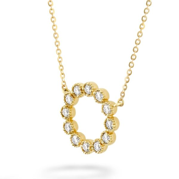 Hearts on Fire  Liliana milgrain diamond circle necklace Image 2 Becky Beauchine Kulka Diamonds and Fine Jewelry Okemos, MI