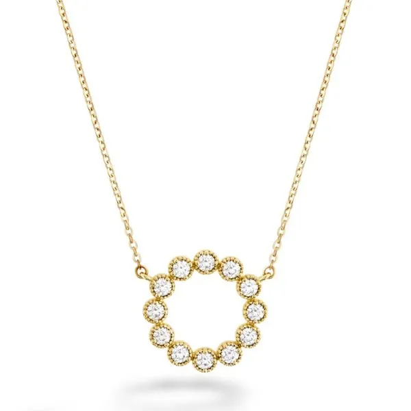 Hearts on Fire  Liliana milgrain diamond circle necklace Becky Beauchine Kulka Diamonds and Fine Jewelry Okemos, MI