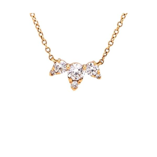 Hearts on Fire Aerial Triple Diamond Necklace Image 2 Becky Beauchine Kulka Diamonds and Fine Jewelry Okemos, MI