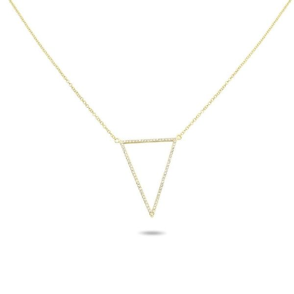 14kt Yellow Gold Triangle Diamond Necklace Becky Beauchine Kulka Diamonds and Fine Jewelry Okemos, MI