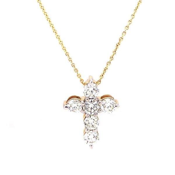 14kt Yellow Gold .995cttw Diamond Cross Necklace Becky Beauchine Kulka Diamonds and Fine Jewelry Okemos, MI