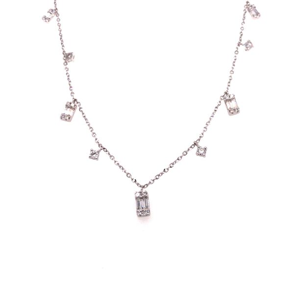 .33cttw Flutter Baguette Station Necklace Becky Beauchine Kulka Diamonds and Fine Jewelry Okemos, MI