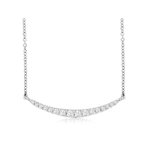 14kt White Gold Diamond Smile Bar Necklace Becky Beauchine Kulka Diamonds and Fine Jewelry Okemos, MI