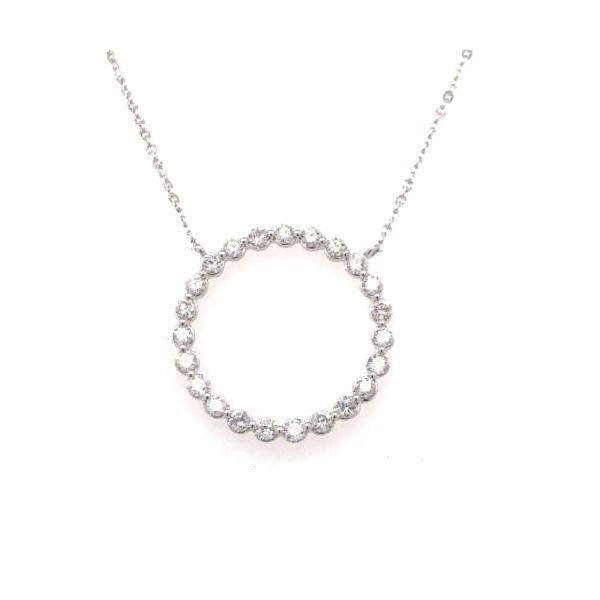 14kt White Gold Diamond Circle Pendant Becky Beauchine Kulka Diamonds and Fine Jewelry Okemos, MI