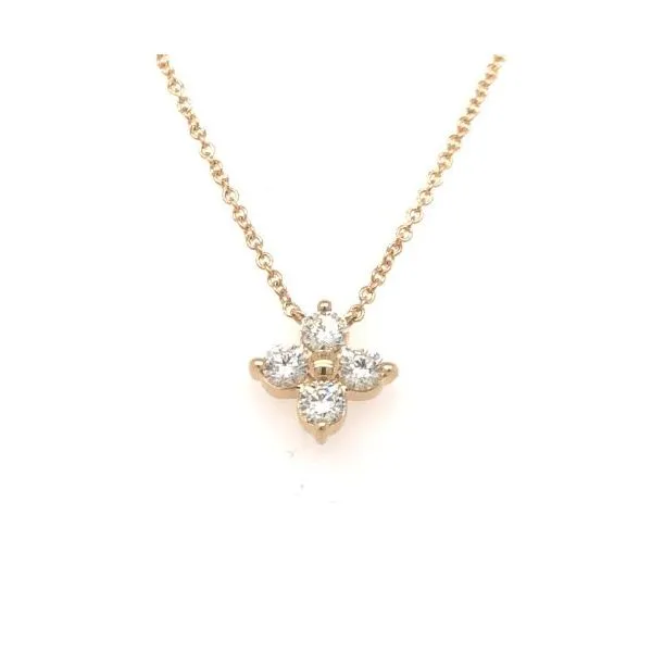 14kt Yellow Gold Diamond Flower Necklace Becky Beauchine Kulka Diamonds and Fine Jewelry Okemos, MI