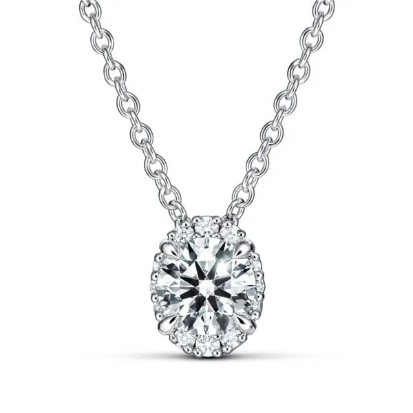 18kt White Gold Ellipse Diamond Pendant by Hearts on Fire Image 2 Becky Beauchine Kulka Diamonds and Fine Jewelry Okemos, MI
