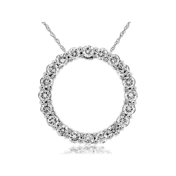 14kt White Gold Open Circle Diamond Necklace Becky Beauchine Kulka Diamonds and Fine Jewelry Okemos, MI