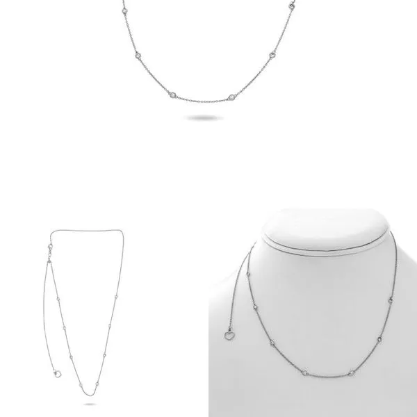 14kt White Gold Diamond Station Necklace Becky Beauchine Kulka Diamonds and Fine Jewelry Okemos, MI