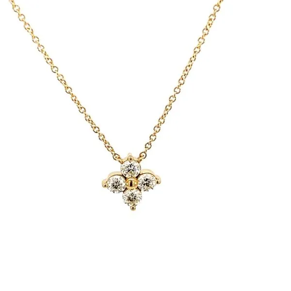 14kt Yellow Gold Diamond Flower Necklace Becky Beauchine Kulka Diamonds and Fine Jewelry Okemos, MI