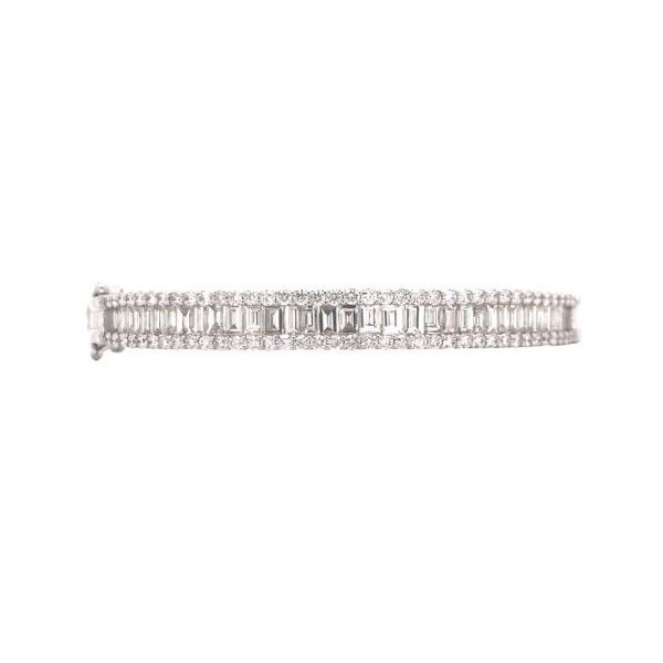 14kt White Gold 3 Row Baguette Diamond Bangle Becky Beauchine Kulka Diamonds and Fine Jewelry Okemos, MI