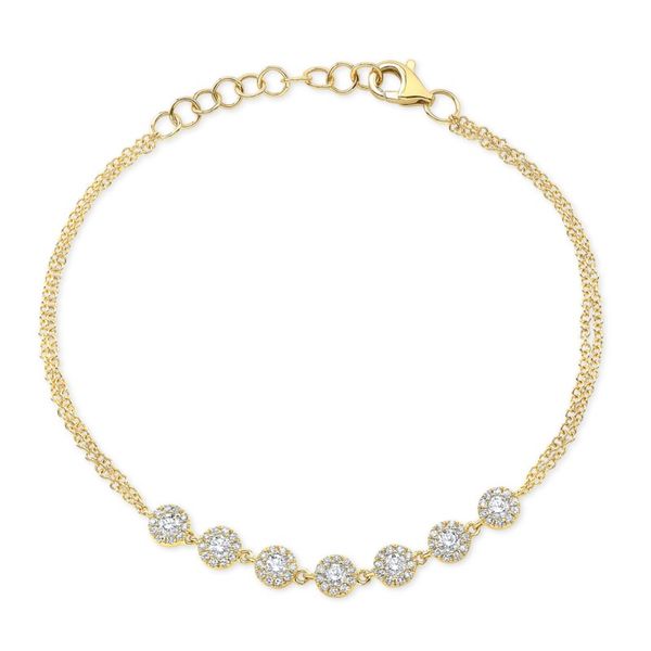 14kt Yellow Gold 7-Stone .21cttw Diamond Bracelet Becky Beauchine Kulka Diamonds and Fine Jewelry Okemos, MI