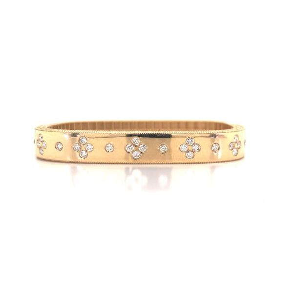 14kt Yellow Gold 1.27cttw Diamond Hinged Bangle Becky Beauchine Kulka Diamonds and Fine Jewelry Okemos, MI