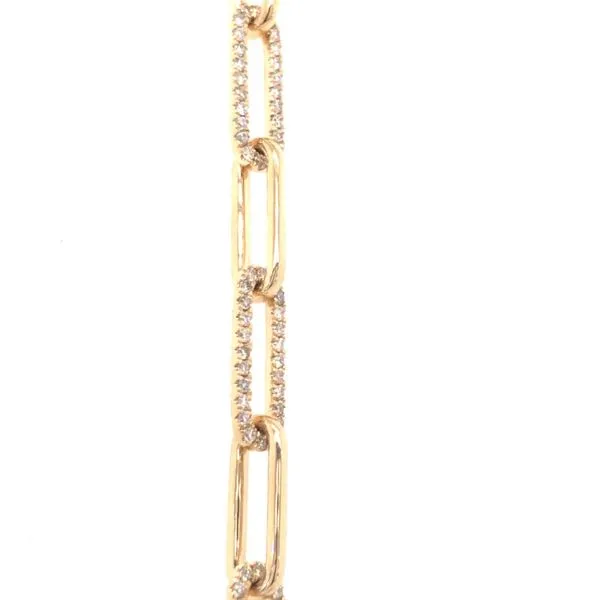 14kt Yellow Gold Paperclip Diamond Bracelet Becky Beauchine Kulka Diamonds and Fine Jewelry Okemos, MI