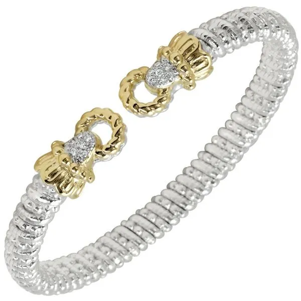 14kt Yellow Gold And Sterling Silver Open Cuff Diamond Bangle By Vahan Becky Beauchine Kulka Diamonds and Fine Jewelry Okemos, MI