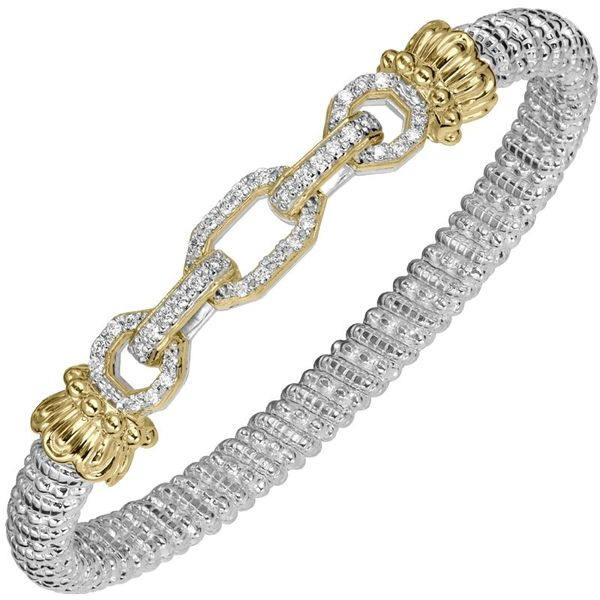 14kt Yellow Gold And Sterling Silver Diamond Bangle By Vahan Becky Beauchine Kulka Diamonds and Fine Jewelry Okemos, MI