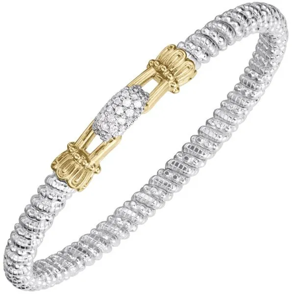 14kt Yellow Gold And Sterling Silver Diamond Bangle By Vahan Becky Beauchine Kulka Diamonds and Fine Jewelry Okemos, MI