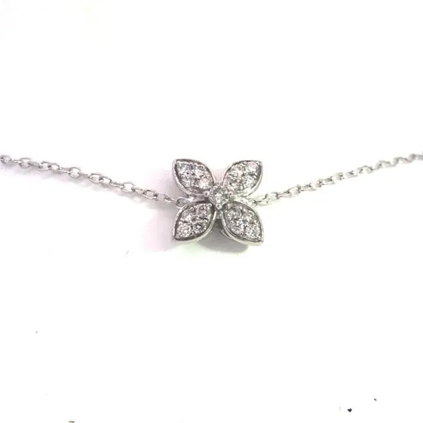 14kt White Gold Diamond Flower Bracelet Becky Beauchine Kulka Diamonds and Fine Jewelry Okemos, MI