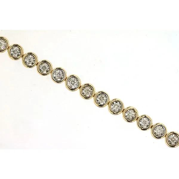 14kt Yellow Gold Bezel Set Diamond Tennis Bracelet Becky Beauchine Kulka Diamonds and Fine Jewelry Okemos, MI