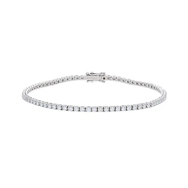 14kt White Gold Diamond Line Bracelet