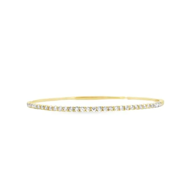 14kt Yellow Gold Diamond Flex Bangle