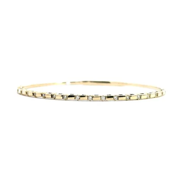 14kt Yellow Gold Diamond Flex Bangle