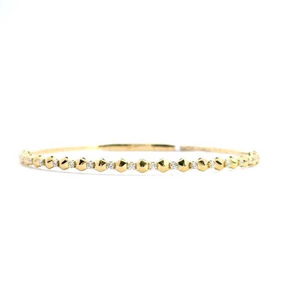 14kt Yellow Gold Diamond Flex Bangle