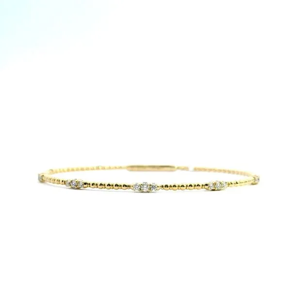 14kt Yellow Gold Diamond Flex Bangle