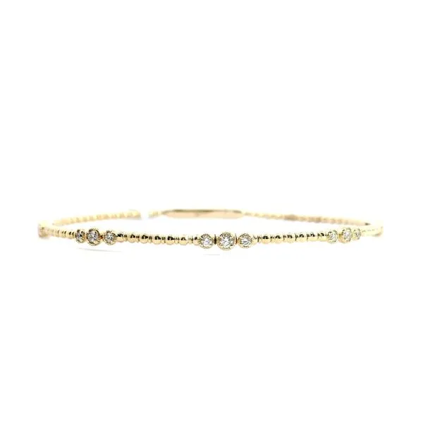 14kt Yellow Gold Diamond Flex Bangle
