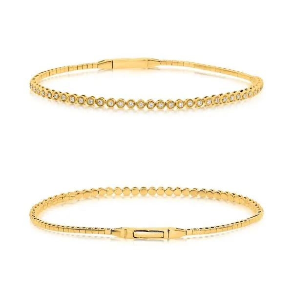 14kt Yellow Gold Diamond Flex Bangle Becky Beauchine Kulka Diamonds and Fine Jewelry Okemos, MI