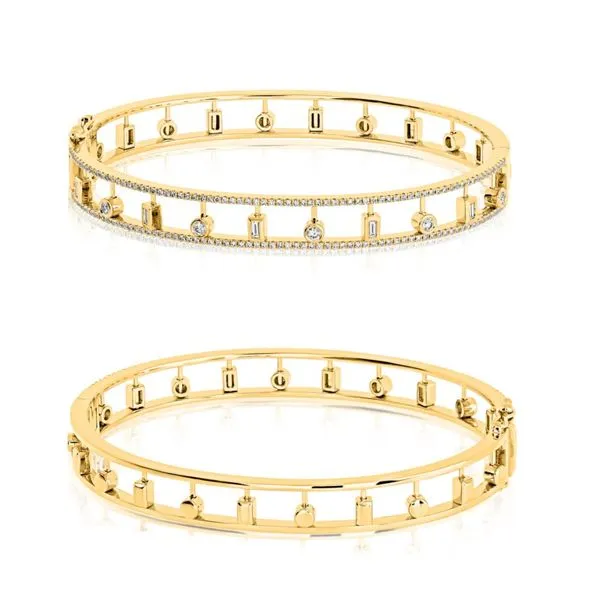 14kt Yellow Gold Diamond Fashion Bangle Becky Beauchine Kulka Diamonds and Fine Jewelry Okemos, MI