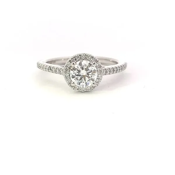 14kt White Gold Round Halo Labratory Grown Diamond Engagement Ring similar item image