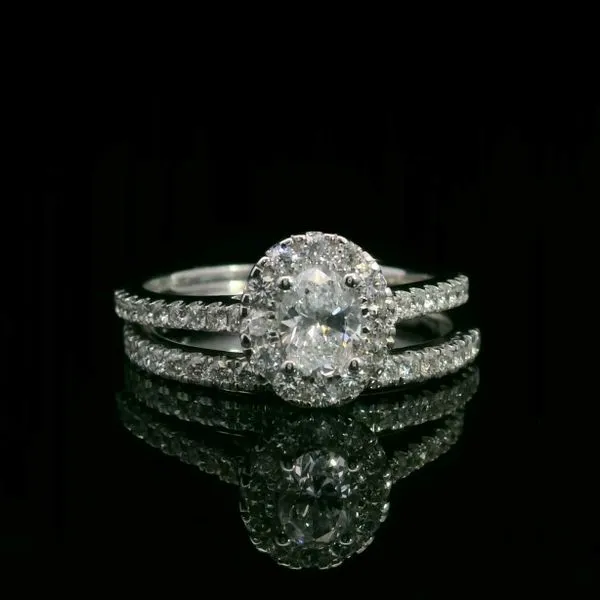 14kt White Gold Laboratory Grown Diamond Wedding Set Becky Beauchine Kulka Diamonds and Fine Jewelry Okemos, MI