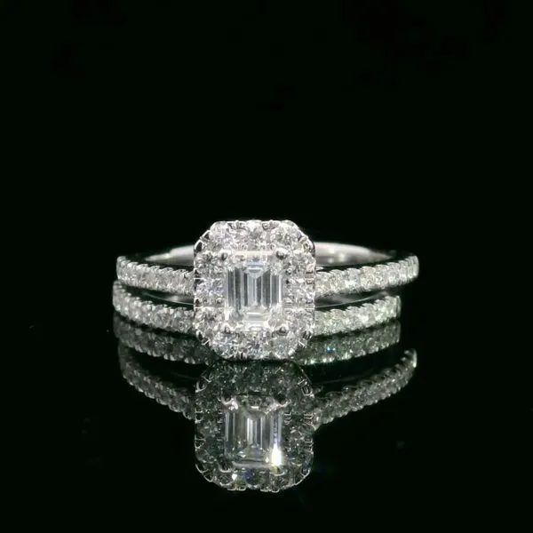 14kt White Gold Laboratory Grown Diamond Wedding Set Becky Beauchine Kulka Diamonds and Fine Jewelry Okemos, MI