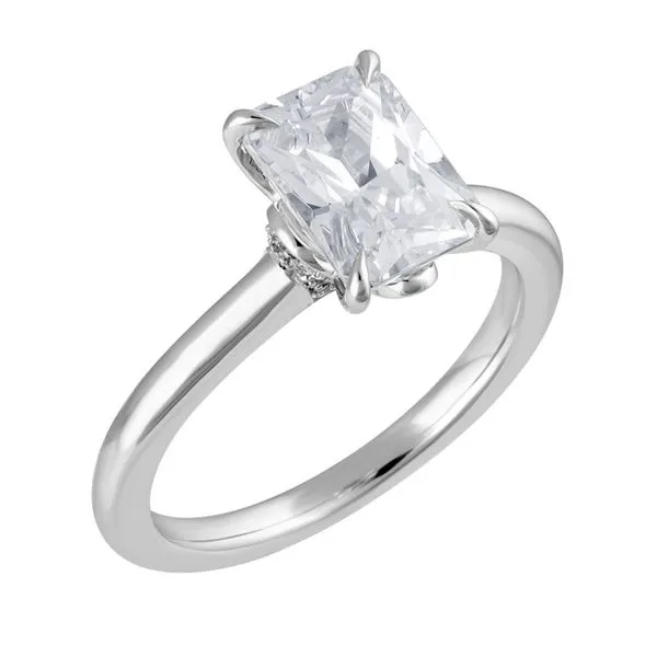 18kt White Gold Radiant Cut Laboratory Grown Diamond Engagement Ring Becky Beauchine Kulka Diamonds and Fine Jewelry Okemos, MI