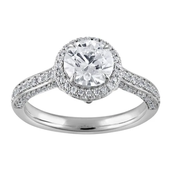 18kt White Gold Laboratory Grown Diamond Halo Engagement Ring Becky Beauchine Kulka Diamonds and Fine Jewelry Okemos, MI