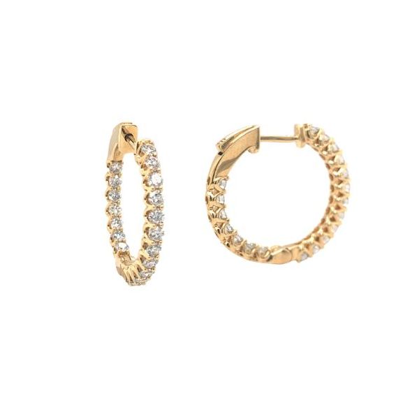 3.00cttw Lab Grown Diamond Hoop Earrings Becky Beauchine Kulka Diamonds and Fine Jewelry Okemos, MI