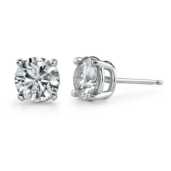 14kt White Gold Laboratory Grown Diamond Stud Earrings Becky Beauchine Kulka Diamonds and Fine Jewelry Okemos, MI