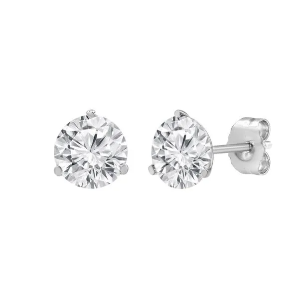 14kt White Gold Martini Style Labratory Grown Diamond Stud Earrings Becky Beauchine Kulka Diamonds and Fine Jewelry Okemos, MI