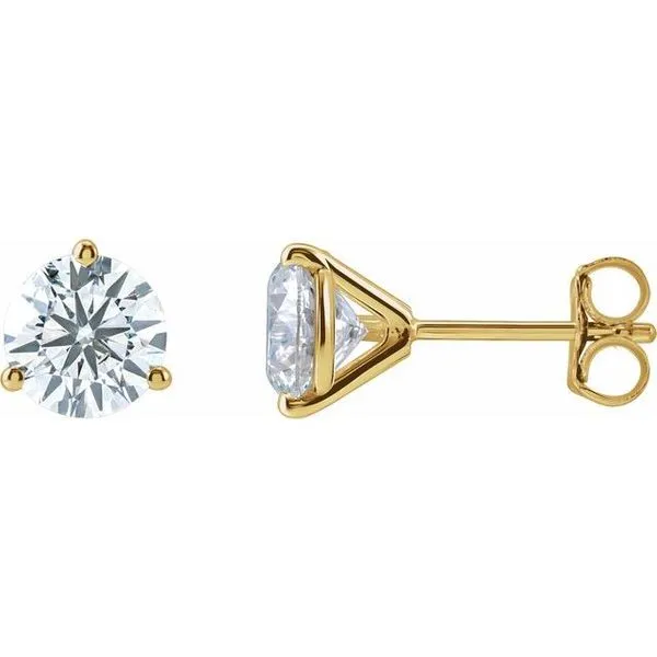 14kt Yellow Gold 1.50cttw Laboratory Grown Diamond Stud Earrings Becky Beauchine Kulka Diamonds and Fine Jewelry Okemos, MI