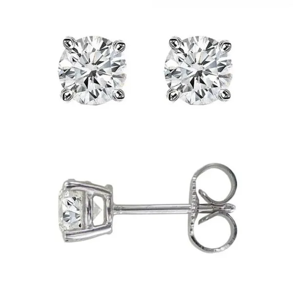 14kt White Gold .50cttw Laboratory Grown Diamond Stud Earrings Becky Beauchine Kulka Diamonds and Fine Jewelry Okemos, MI