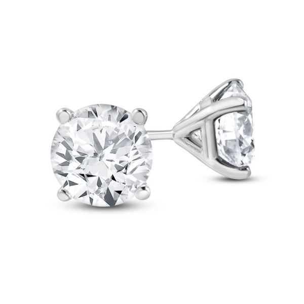 14kt White Gold 3.00cttw Laboratory Grown Diamond Stud Earrings Becky Beauchine Kulka Diamonds and Fine Jewelry Okemos, MI