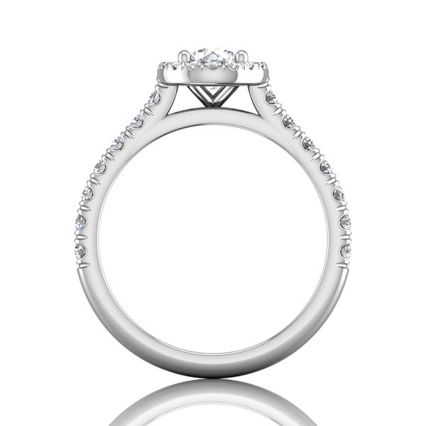 18kt White Gold Halo .60ct Round Engagement Ring Image 2 Becky Beauchine Kulka Diamonds and Fine Jewelry Okemos, MI