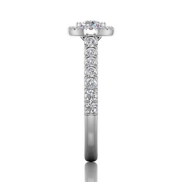18kt White Gold Halo .60ct Round Engagement Ring Image 3 Becky Beauchine Kulka Diamonds and Fine Jewelry Okemos, MI